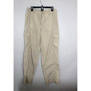 Columbia Pants Women's M Khaki Tan Ripstop Cargo Hiking Fishing Gorpcore Outdoor
